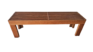 Banco De Madeira Maciça Para Shopping - 2 Metros