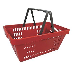 CESTINHA DE COMPRAS AMAPA PLASTICA VERMELHA