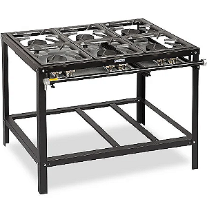 FOGAO 06 BOCAS INNAL FLP6BS 40X40 INOX