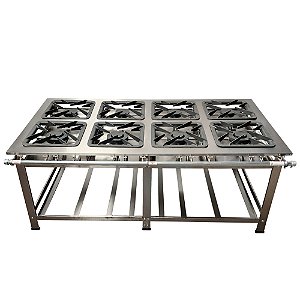 FOGAO 08 BOCAS CEFAZ CFZG159 40X40 INOX