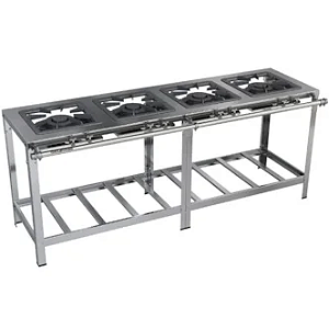 FOGAO 04 BOCAS CEFAZ CFZG157 40X40 INOX