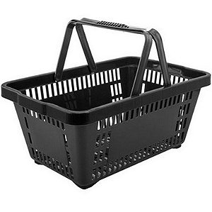 CESTINHA DE SUPERMERCADO AMAPA 16L PRETA