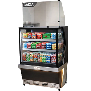 VITRINE CAIXA 080M POLAR L7VC BLACK LED