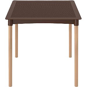MESA PLASTICA IMIN ATTO PES DE MADEIRA