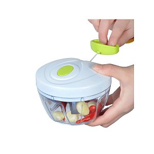 MINI TRITURADOR E PROCESSADOR DE ALIMENTOS  MANUAL COM 3 LAMINAS 450 ML