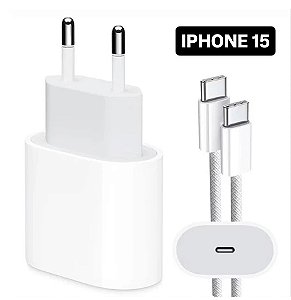 Carregador iPhone 15 Original Pro Max Turbo 35W Completo Cabo Tipo C Tipo C de 1m Lacrado