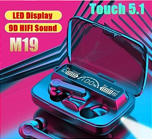M 19   塑封 CX200   M19 Fone De Ouvido TWS Smart Earphone With Touch Control And Waterproof LED Display
