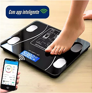 体脂秤 180KG Balança Digital Bioimpedancia Bluetooth Corporal Até 180kg Resultado Pelo Celular Profissional