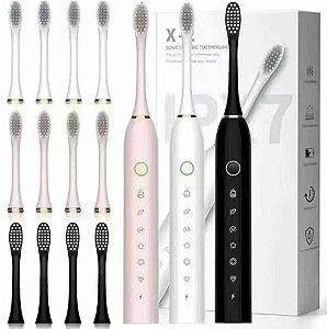 电动牙刷 Escova De Dentes Elétrica IPX7 Com Cabeça Substituivel inteligente Ultrassônico À Prova D'água CX200