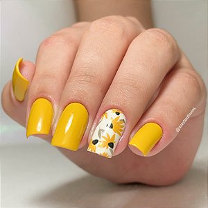 Adesivos de unhas flores amarelas 1094-141