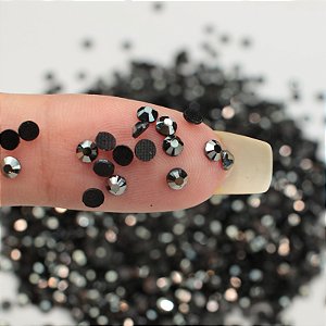 Strass para unhas chumbo/fumê 3mm|100 unidades 4014