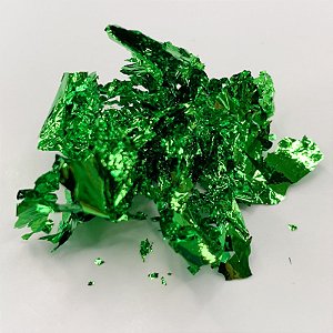Folha metálica verde esmeralda para unhas