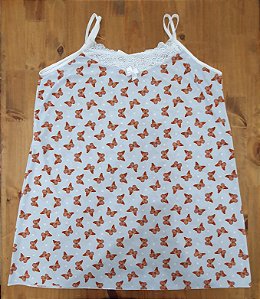 Camisola Liganete Estampada Borboleta Plus Size Egg