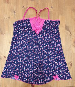 Camisola Liganete Estampada Azul Love Gg