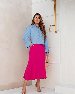 Saia Viscose Rosa Gg