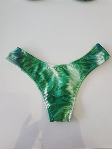 Biquini Parte De Baixo Estampado Verde