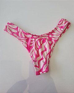 Biquini Parte De Baixo Estampado Rosa