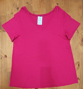 Camiseta Gola V Rosa G2