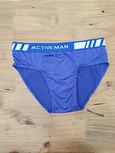 Cueca Slip Microfibra C/ Elastico Azul Gg