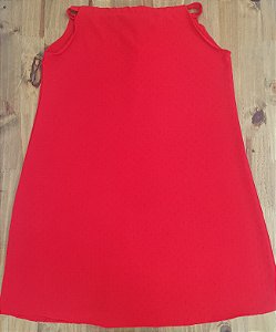 Vestido Viscose Vermelho Único