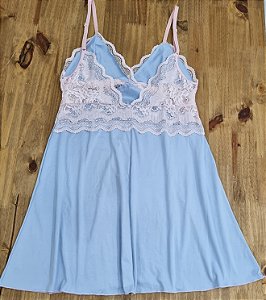 Camisola Renda Azul G