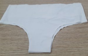 Calcinha Sem Costura Pala Alta Tanga P/M Branca