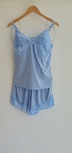 Baby Doll Liso Azul M