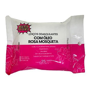 Lenço Demaquilante com Óleo de Rosa Mosqueta Super Poderes LDSP05