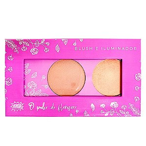 Paleta de Blush e Iluminador O Poder do Florescer Cor 01 Super Poderes