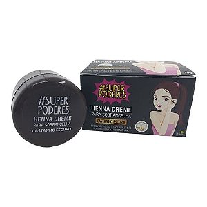 Henna Creme para Sobrancelha Castanho Escuro Super Poderes CRCESP01