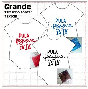 APLIQUE Pula fogueira iá, iá GRANDE Glitter