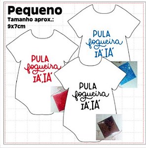 APLIQUE Pula fogueira iá, iá PEQUENO Glitter