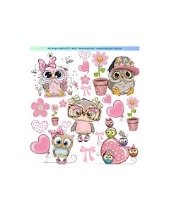 Estampa Digital DTF PuppyArt Cartela Dia dos Professores Corujas