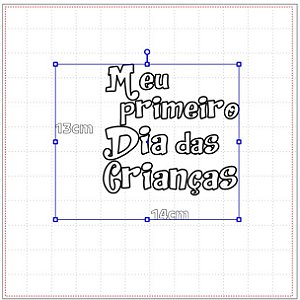 APLIQUE "Meu primeiro d. crianças" GLITTER