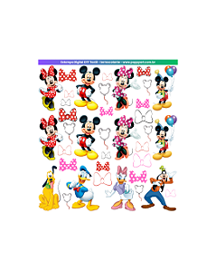 Estampa Digital DTF PuppyArt Cartela Turma do Mickey