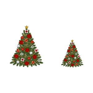 Estampa Digital DTF PuppyArt! Árvore de natal vermelha