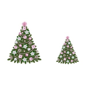 Estampa Digital DTF PuppyArt! Árvore de natal rosa