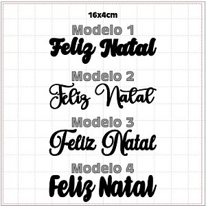 APLIQUE Feliz Natal 16x4cm