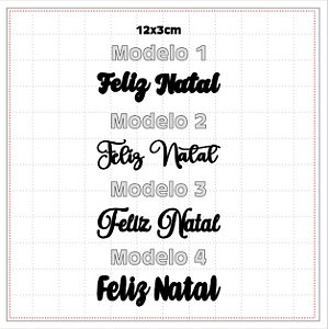 APLIQUE Feliz Natal 12x3cm