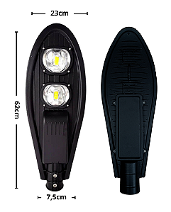Luminária Pétala Led 100w Pública Cob Branco Frio