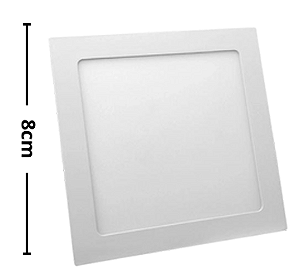 Kit 10 Plafon Embutir Pro 3W 8cm