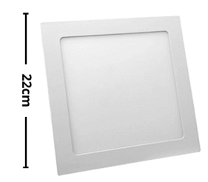 Kit 10 Plafon Embutir Pro 18W 22cm