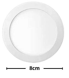 Kit 10 Plafon Embutir Pro 3W 8cm