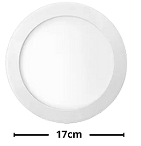Kit 10 Plafon Embutir Pro 12W 17cm
