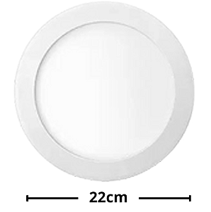 Kit 10 Plafon Embutir Pro 18W 22cm