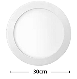 Kit 10 Plafon Embutir Pro 25W 30cm