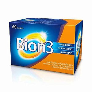 Bion 3 Multivitamínico com Probióticos 60 Tabletes