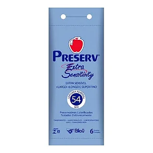 Camisinha Preserv Extra Sensitivity com 6 unidades