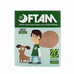 Protetor Ocular Oftam Bege Tamanho P 20 Unidades