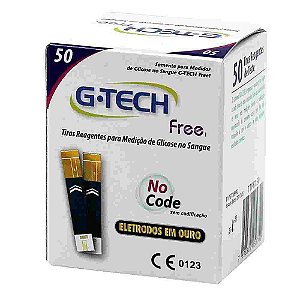 Tiras para Medição de Glicose para Aparelho Free G-Tech c/ 50 unidades